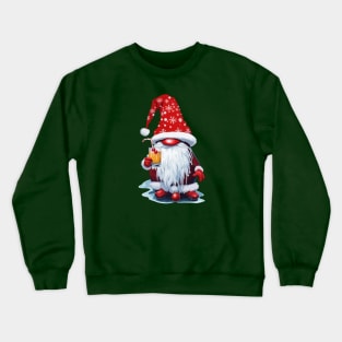 Nordic Gnome Holding A Candy Cane Highball Cocktail Crewneck Sweatshirt